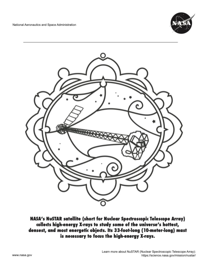 NuSTAR Art + Coloring Pages